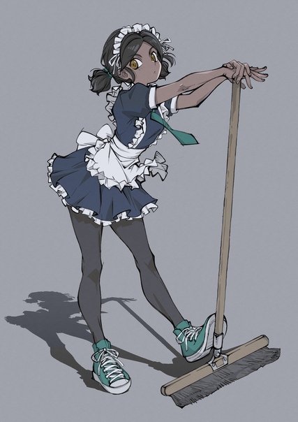 Skinny anime maid dickforlily
