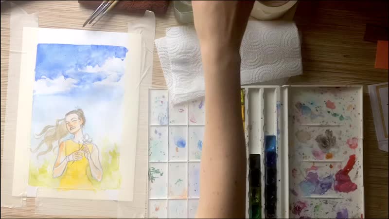 Summer watercolor 🌼